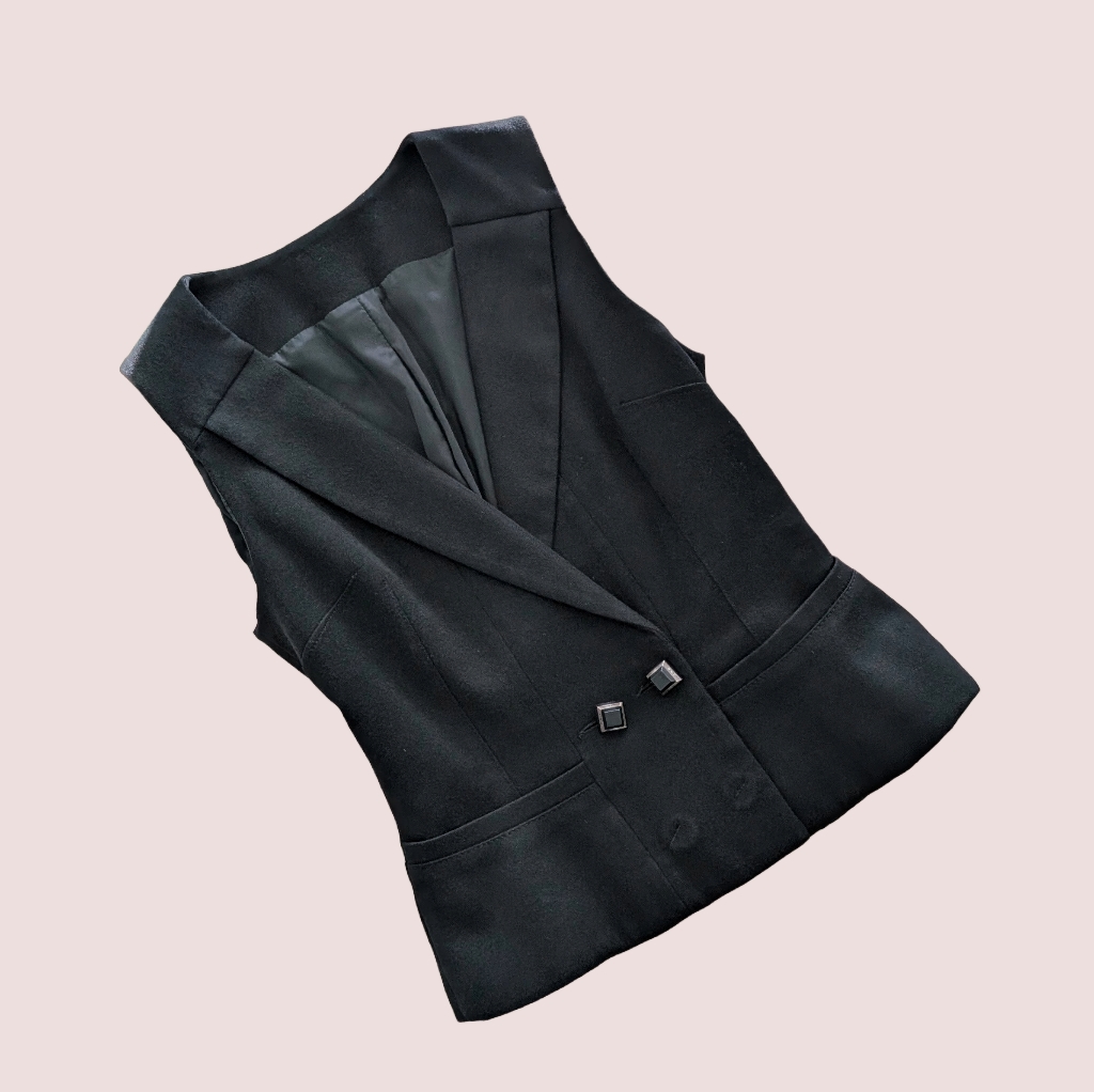 C’n’c Costume National Italian Designer Wool Vest Waistcoat 36
